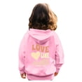 thumbnail image 6 of RMGVDSD Girls Casual Long Sleeve Hoodies Letter Graphic Print Pullover Hooded Sweatshirt Tops with Pocket Loose Fit Hoodie Fall Daily Wear Versatile Tops 3-4 Years, 6 of 9
