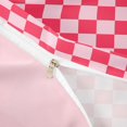 thumbnail image 3 of Homewish Classic Checkerboard Twin Duvet Cover for Girls, Geometric Gingham Twin Bedding, Hot Pink,Pink Reversible,2pcs,No Comforter1 Duvet Cover and 1 Pillowcase, 3 of 5
