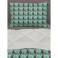 thumbnail image 3 of Retro Comforter & Sham Bedding Set, Bohemian Graffiti Style Leaf Shapes Aztec Mayan Folk Effects, 3 pcs Duvet Set Microfiber Filling Quilt, 5 Sizes, Sea Green Black, by Ambesonne, 3 of 4