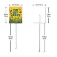thumbnail image 2 of Eveokoki Stay Off Grass Sign with Metal Stakes, 7"x 8.8" Stay Off Grass Aluminum Signs for Yard, Weatherproof, Sturdy, 2 of 6
