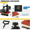 thumbnail image 4 of SHZOND 5 in 1 Heat Press Machine,12x10 inch Heat Press Transfer Machine Sublimation for T-Shirt Hat Cap Mug Plate Cap, 4 of 9