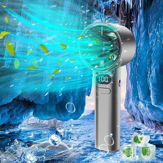 Variable Speed Handheld Fan High Wind Power Silent Turbine Mini Portable Outdoor Low-noise Handheld Fan