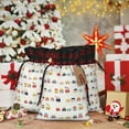 thumbnail image 6 of Rocae Colorful Trains Print Christmas Drawstring Linen Gift Bag with Drawstrings Treat Bag Goody Present Bags for Christmas Party Favor, 6 of 8