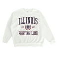 thumbnail image 4 of Women's Gameday Couture White Illinois Fighting Illini Premium Fleece Drop Shoulder Oversized Pullover Sweatshirt, 4 of 4