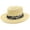 Navy, variant on Gambler Straw Hat - Lightweight, 3" Big Brim, Inner Elastic Sweatband, 3-Pleat Ribbon Hat Band (Brown, Large/X-Large)