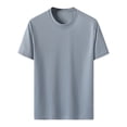 thumbnail image 5 of Manyakai Men's Short Sleeve Athletic T-shirt Rashguard Swimming Tops Quick Dry Gym Running Training Light Gray 5XL, 5 of 8