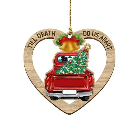 

Personalized Red Truck Grandma Modeling Decoration Christmas Red Truck Pendant