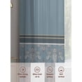 thumbnail image 6 of Boho Blue Flower Sheer Curtains 54 Inch Length 2 Panels Set Window Treatments, Abstract Bohemia Pesley Floral Rod Pocket Semi Curtains for Living Room/Bedroom/Kitchen Décor, 104"W x 54"L, 6 of 7