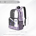 thumbnail image 7 of COEQINE Clear Backpack for School Bookbag PVC Polyester See Through Book Bag with Padded Shoulder Straps, Heavy Duty Work Bag Transparent Daypack, West Highland Terrier Paw Purple, 7 of 7