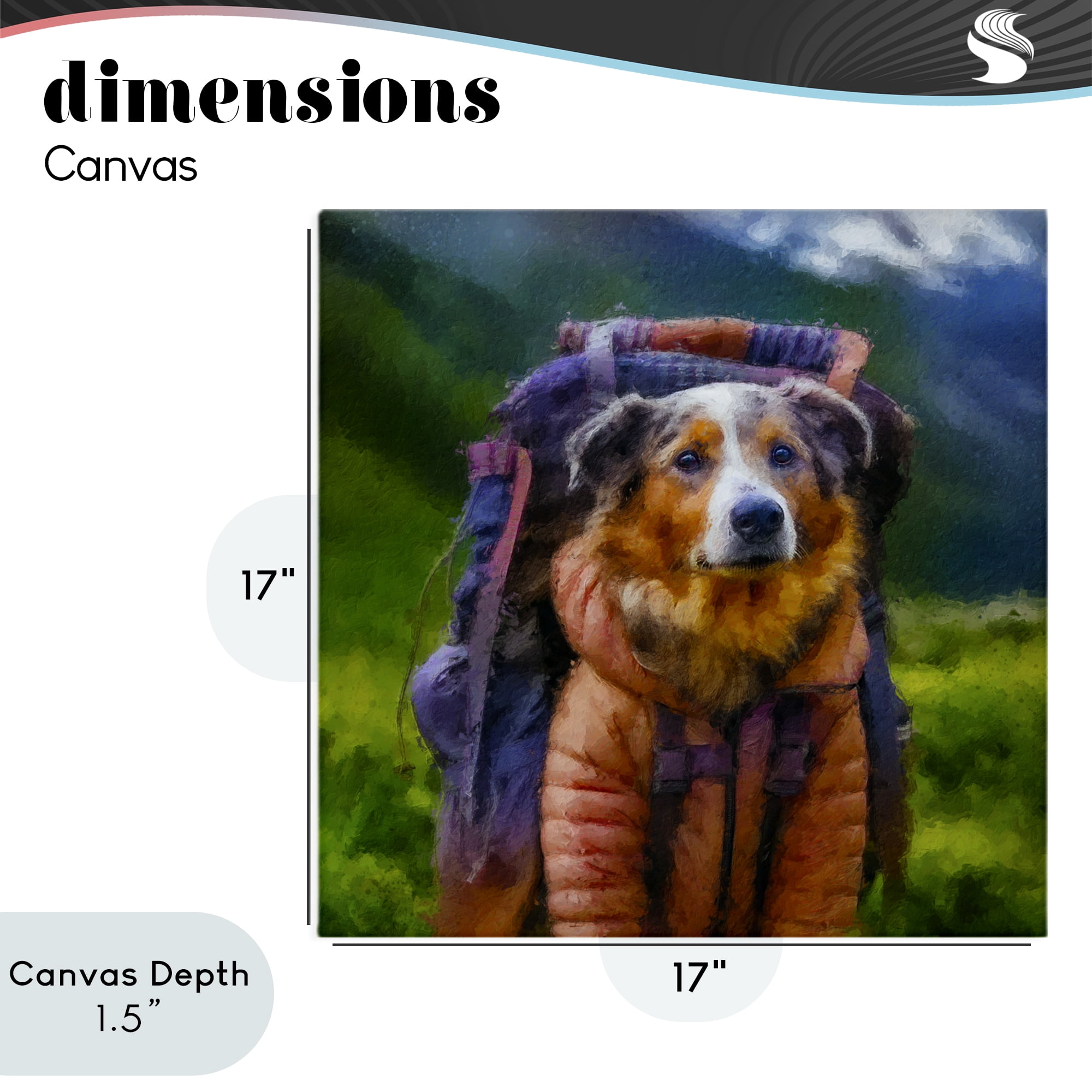 Stupell Industries Backpacking Hiker Dog Canvas Wall Art, design by Sean Parnell