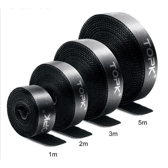 Gupgi Hook Loop Tape Strap Cable Tie Fastener Self Adhesive Roll Wrap Wire Clip