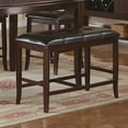 thumbnail image 2 of Simple Relax Darrell Upholstered Counter Height Bench in Dark Brown Finish, 2 of 5