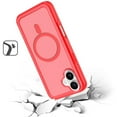 thumbnail image 3 of For Apple iPhone 16 Plus (6.7") Strong MagSafe Compatible Shockproof Hybrid Glossy Oil Protective Slim Hard Dual Layer TPU + PC Cover ,Xpm Phone Case [ Red ], 3 of 8