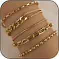 thumbnail image 1 of Silver Beaded Bracelets For Women Stackable Stretch Bead Bracelet Set Beads 14K Gold Bracelet Stack Pack Hand Jewelry[S4496], 1 of 5