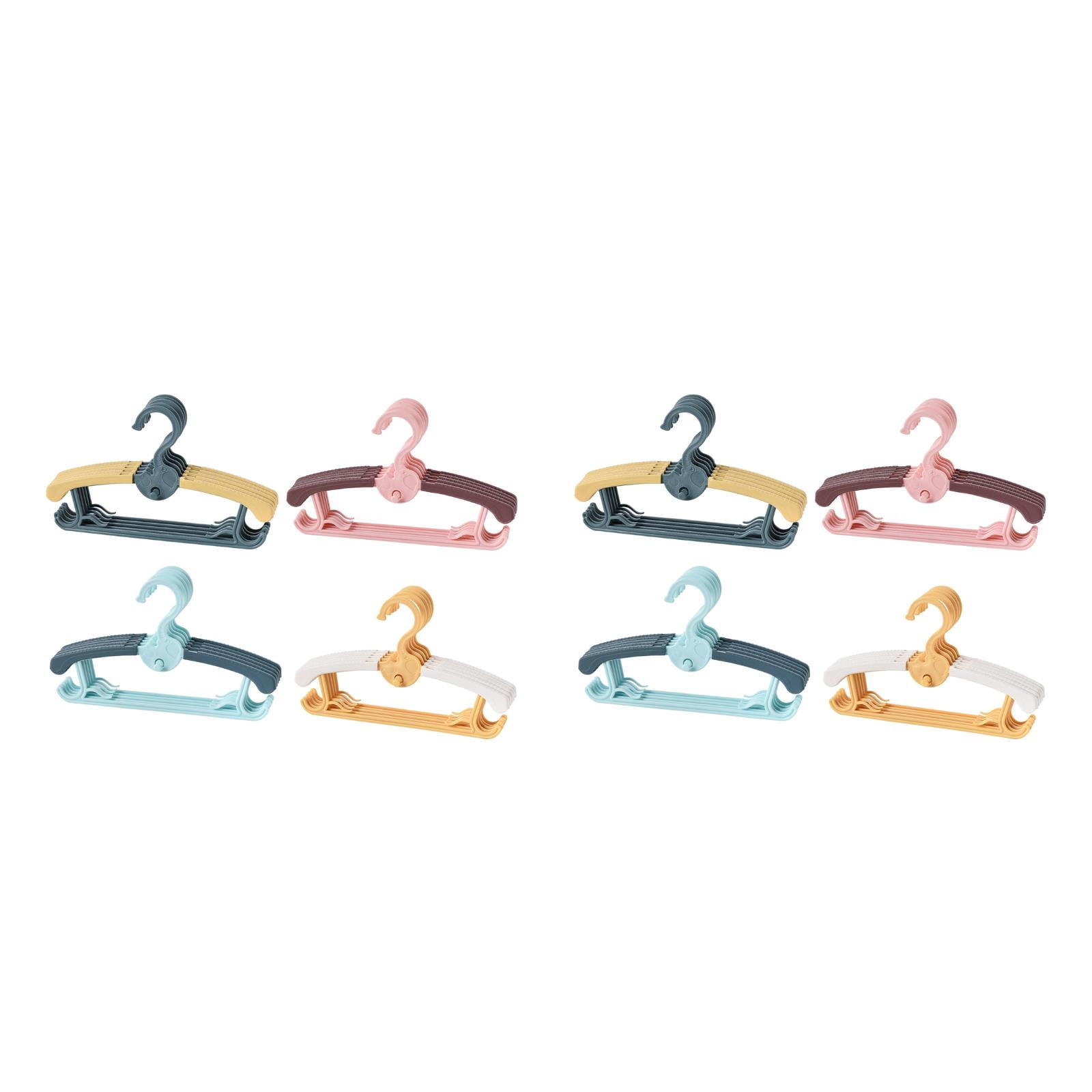 OUNONA 40 pcs Baby Clothes Drying Rack Anti-skid Clothes Hanger Retractable Hanger
