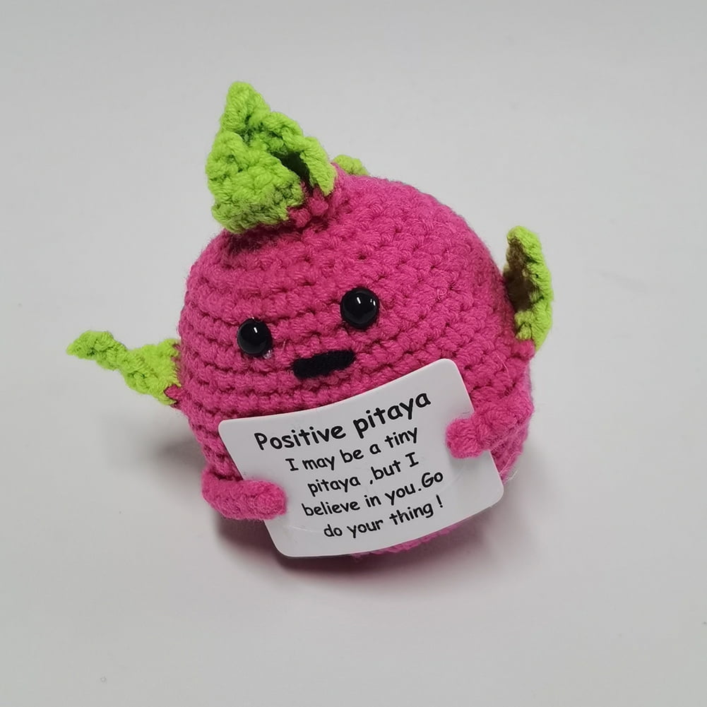 Funny Positive Potato 3 inch, Handmade Knitted Potato Toy Positive Card Cute  Wool Positive Potato Crochet Doll Cheer Up Gifts 