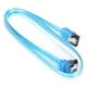 thumbnail image 2 of Cable de datos SATA 3.0 azul transparente de estado sólido para transmisión de datos de computadora PC (recto y codo), 2 of 10