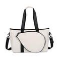 thumbnail image 1 of Almencla Tennis Racket Bag with Removable Shoulder Strap Tennis Bag for Tennis Racket White, 1 of 8