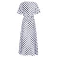 thumbnail image 6 of JGTDBPO Summer Dresses for Women Casual Round Neck Boho Maxi Dress Simple Short Sleeve Sundresses Ruffle Beach Wedding Guest Long Dresses, 6 of 9