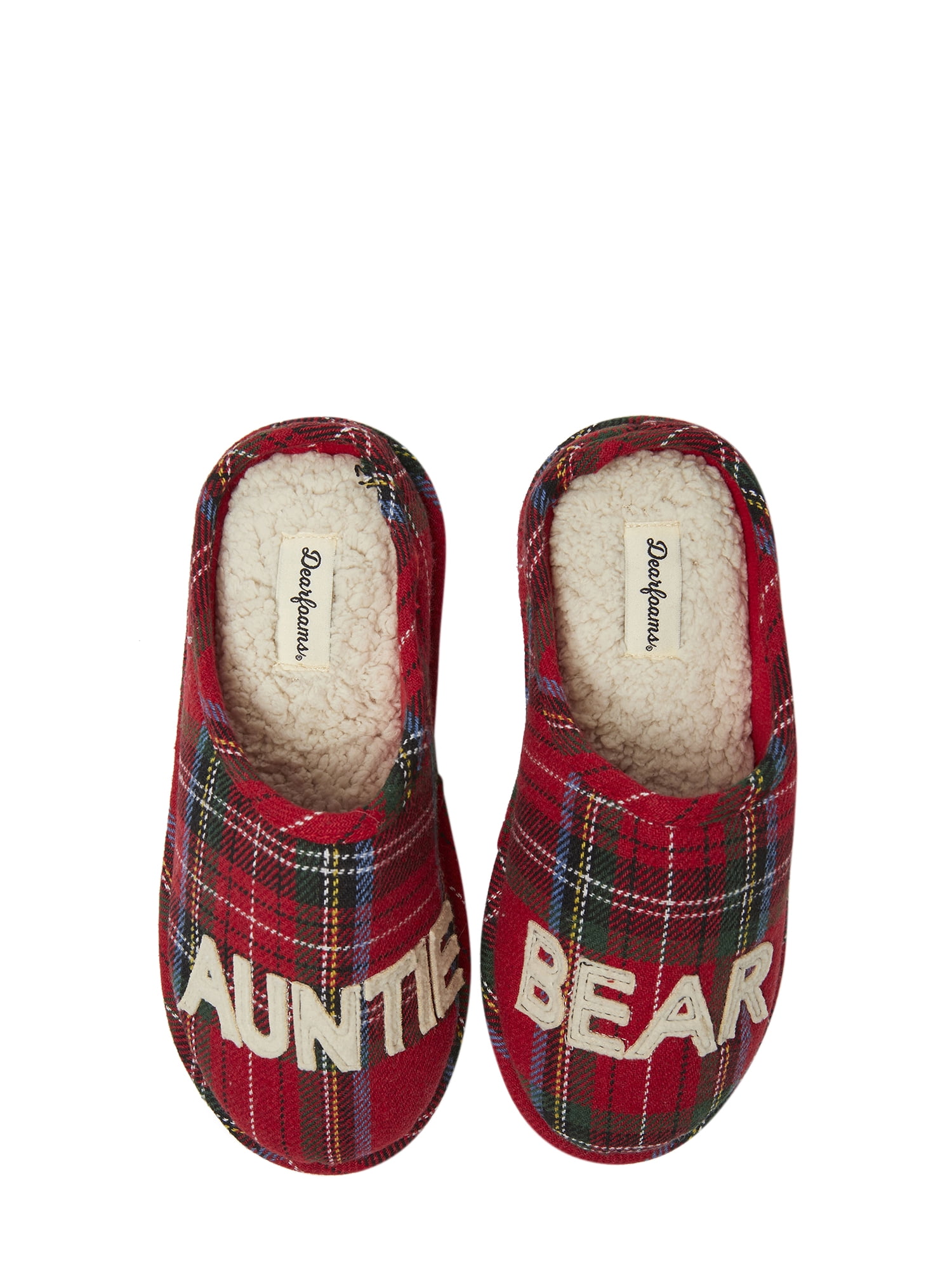 dearfoams auntie bear slippers