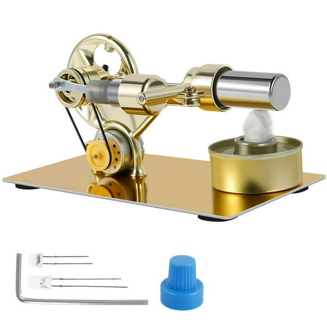 Sterling Engine Model Electricity Generator Physics Science Lab Teaching Tool Stainless Steel Power Generator Model Assemble Sterling Engine Model Kit for Kids Science Education