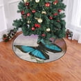 thumbnail image 2 of FMSHPON Fantasy Big Butterfly Xmas Christmas Tree Skirt Stand Mat for Holiday Party Decoration Indoor Outdoor 36 inches, 2 of 3