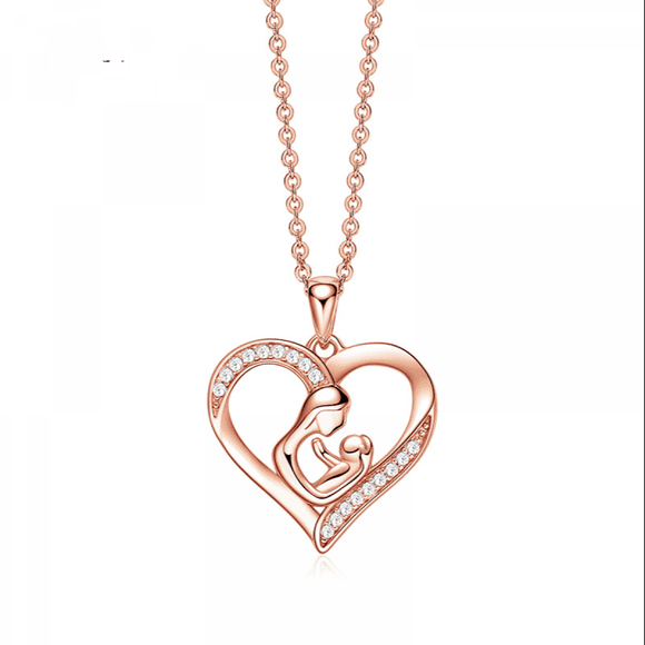 Romantic Mother's Day Gift Gemstone Necklace, Birthstone Pendant Necklace for Women, Heart of Life