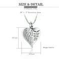 thumbnail image 2 of Love Heart Urn Necklace for Ashes Keepsake Memorial Cremation Jewelry Stainless Steel Angel Wing Ashes Holder Memorial Gift for Loss of Father/Mother/Pet, 2 of 6