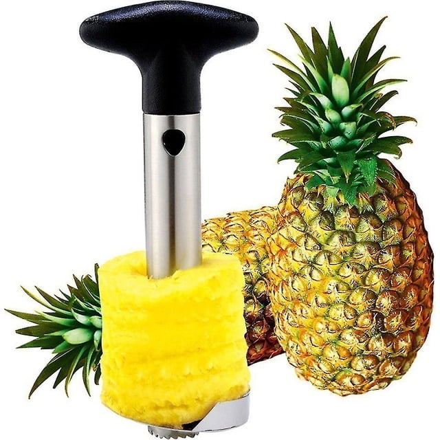 Descorazonador de piña de acero inoxidable, herramienta todo en uno para piña, pelador