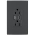 thumbnail image 1 of Pass & Seymour 3000573 3.1A USB Radiant Screwless Wall Plate Charger, 1 of 6