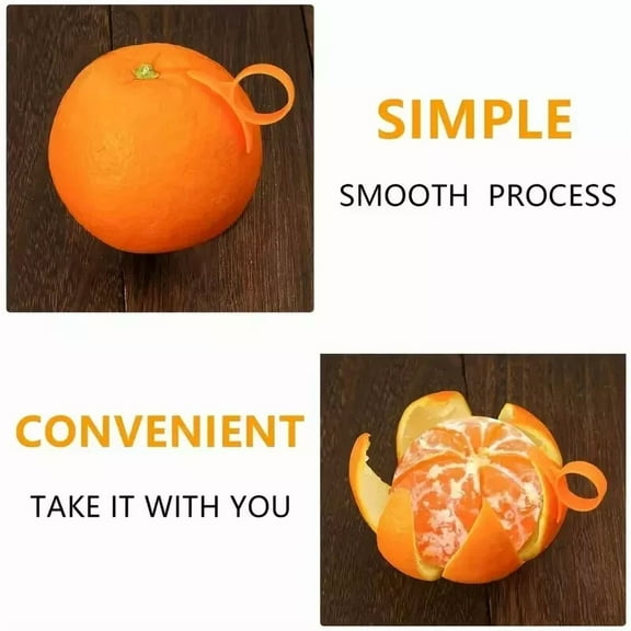 Orange And Citrus Peeler 2 Pc Set - Orange Plastic Kitchen Tool