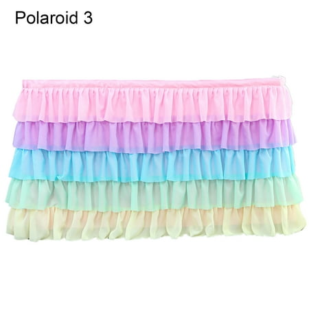 

NUOH Five-layers Table Skirt Decorative Net Yarn Anti-wrinkle Fluffy Table Skirt Party Supplies