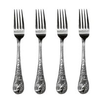 Cambridge Silversmiths Deer Stainless Steel Dinner Fork (Set of Four)