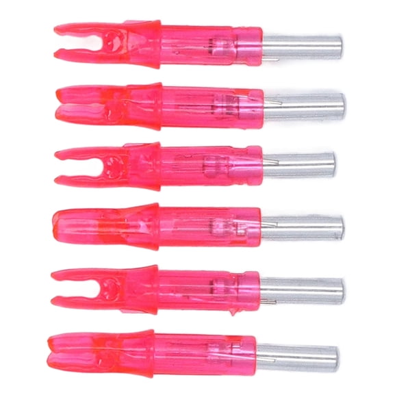 6Pcs LED Lighted Nocks 6.2mm Inner Diameter Arrows, High Visibility,Waterproof, Easy to Find
