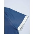 thumbnail image 4 of Clearance! Delayuji Short Sleeve Shirts for Women Womens Crew Neck Tops Contrast Binding Short Sleeve T Shirt Summer Tee Xl Blue, 4 of 8