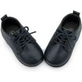 thumbnail image 3 of Infant Baby Boy Oxford Shoes PU Leather Loafers Rubber and Soft Sole Wedding Dress Shoes Toddler Girl Baby Walking Shoes, 3 of 6