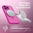 thumbnail image 4 of Magnetic for iPhone 15 Pro Case, [Compatible with MagSafe] [Full Camera Protection] Shockproof Protective Slim Translucent Matte Phone Case for iPhone 15 Pro 6.1'', Shocking Pink, 4 of 14