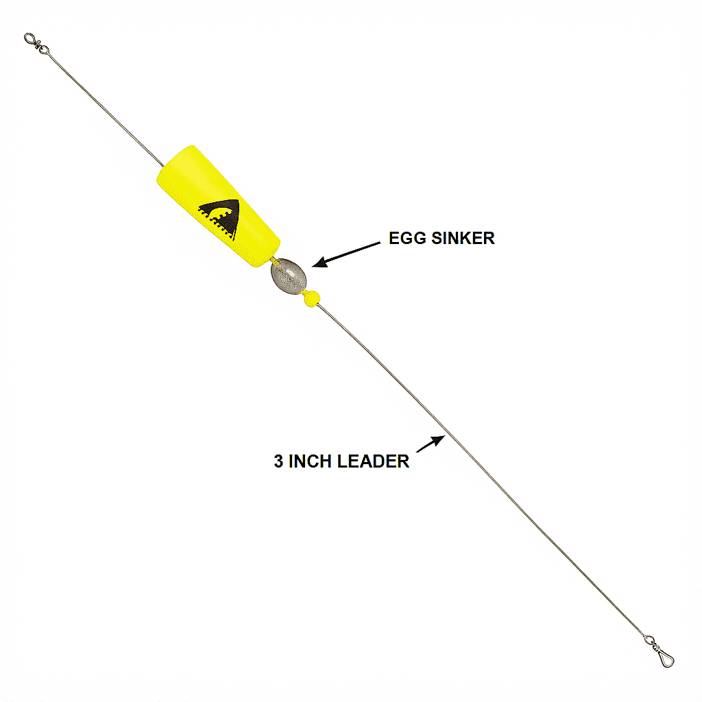 Ozark Trail Popping Cork Fishing Rig 3'' 1/2 oz. - Solid Chartreuse