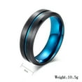thumbnail image 3 of 8mm Double-color Plating Titanium Steel Wedding Band Men Engagement Ring Sz 7-12, 3 of 9