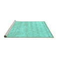 thumbnail image 2 of Ahgly Company Machine Washable Indoor Rectangle Trellis Turquoise Blue Modern Area Rugs, 4' x 6', 2 of 4