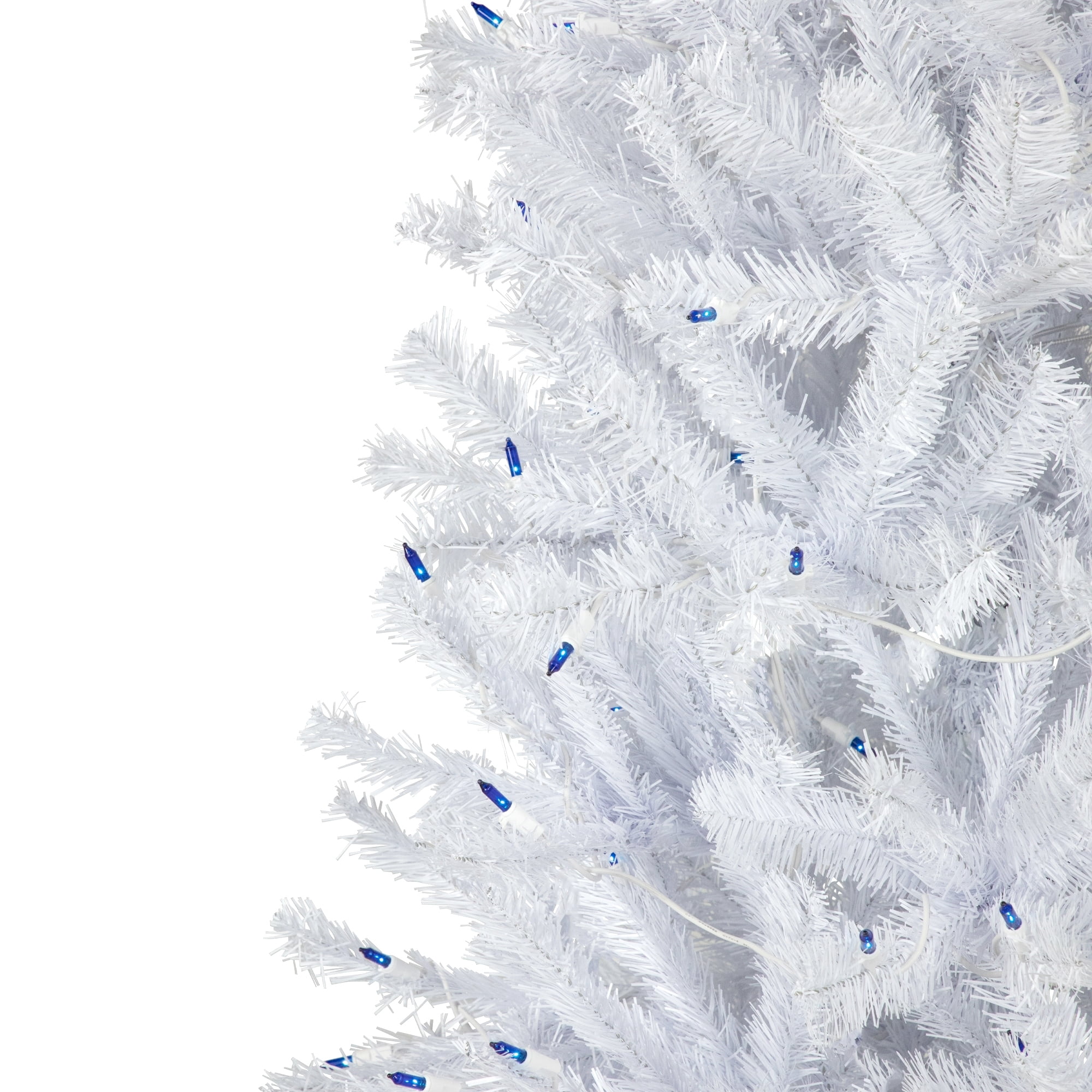 6.5' Pre-Lit Slim Geneva White Spruce Artificial Christmas Tree Green