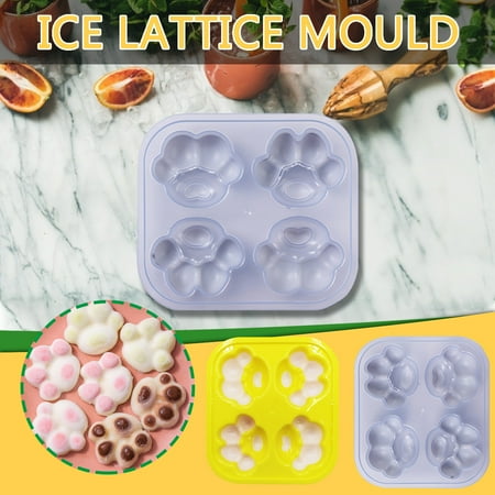 

KKCXFJX Cat Paw Shape Ice Cream Mould Silicone Ice Cream Mold Reusable Tray Mold