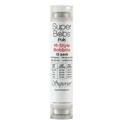 SuperBobs Polyester M-Style Bobbin 12 Pack Silver