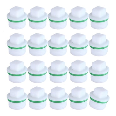 Pack of 20 Plastic Threaded Pipe Caps 4 Inch Size Secure Water Pipe Seals