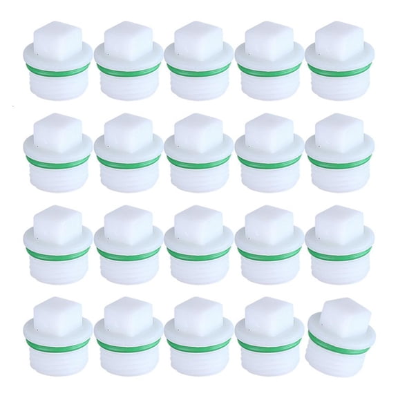 Pack of 20 Plastic Threaded Pipe Caps 4 Inch Size Secure Water Pipe Seals