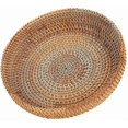 thumbnail image 1 of Natural Wicker Round Basket for Fruit, Bread, and Vegetable Storage, Handwoven Rattan Tray for Kitchen Decoration, 1 of 5