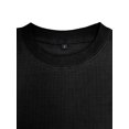 thumbnail image 5 of Gomelly Mens T Shirts Waffle Tops Comfy T-shirt Men Casual Work Pullover Long Sleeve Basic Tee Black L, 5 of 7