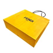 Fendi Roma Shopping Gift Bag Designer Logo Packaging Yellow Large Size