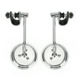 thumbnail image 1 of Universal Cafe Racer Short Stem Chrome Clamp on 3" Round Mirror 7/8"- 1" Bar, 1 of 7