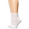 PEDS Women's Diabetic Quarter Socks with Non-Binding Top and Cushion 4 Pairs, White, Shoe Size: 6-10